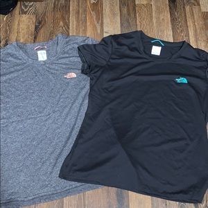 2 Northface athletic shirts